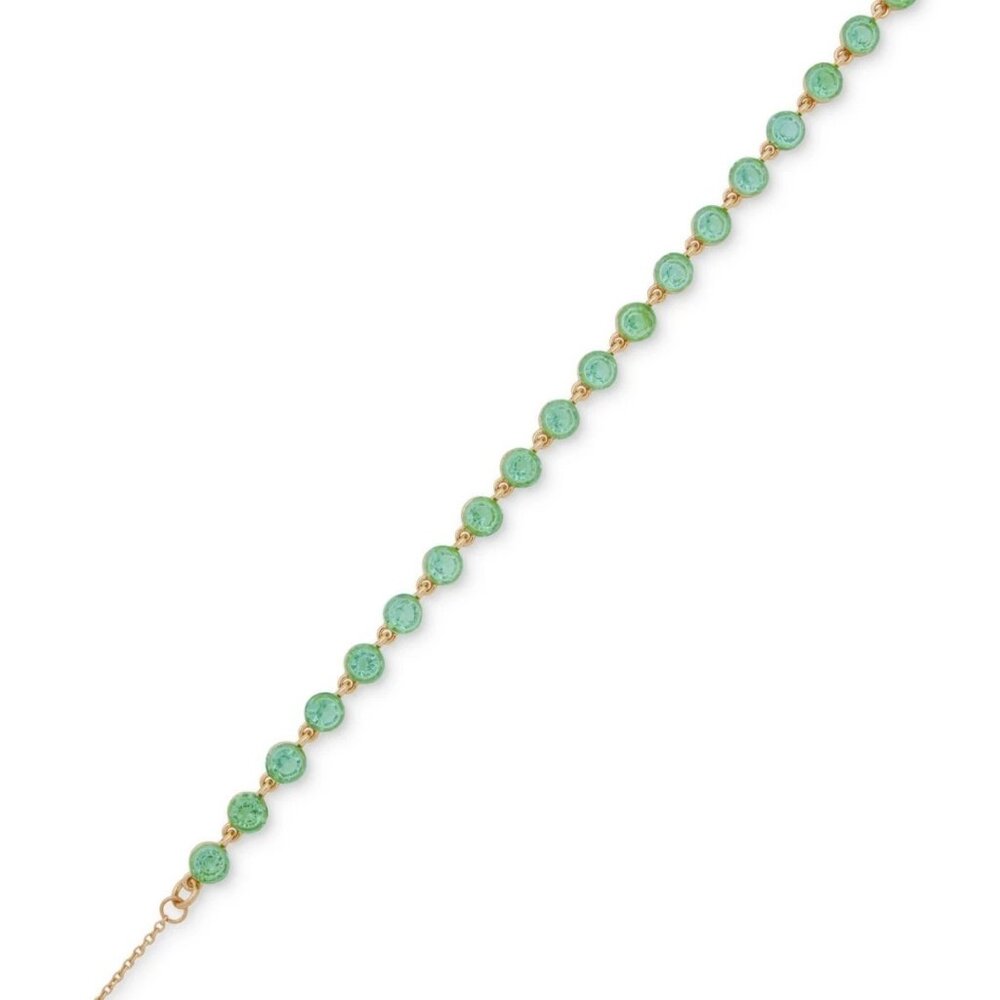 Anne Klein Gold Tone Floating Color Stone Flex Bracelet 8.5” + 1” Extender